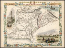 Asia, India, Central Asia & Caucasus and Middle East Map By John Tallis