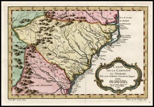 South and Southeast Map By Jacques Nicolas Bellin