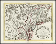 New England, Mid-Atlantic and Midwest Map By Jean-Baptiste Nolin