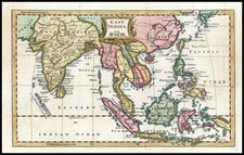 Asia, China, India, Southeast Asia and Philippines Map By Thomas Jefferys