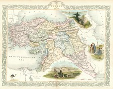 Europe, Turkey, Mediterranean, Asia, Middle East and Turkey & Asia Minor Map By John Tallis