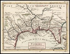 South, Southeast, Texas and Southwest Map By Herman Moll