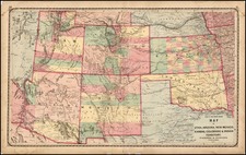 Plains, Southwest and Rocky Mountains Map By H.H. Lloyd / Warner & Higgins