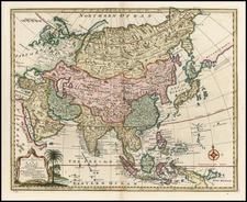 Asia and Asia Map By Emanuel Bowen