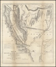 Southwest, Rocky Mountains and California Map By John Charles Fremont / Charles Preuss