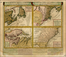 New England, Mid-Atlantic and Southeast Map By Homann Heirs