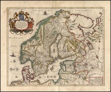 Europe and Scandinavia Map By Henricus Hondius