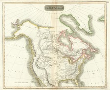 North America and Canada Map By John Thomson
