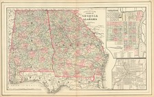 South and Southeast Map By Samuel Augustus Mitchell Jr.