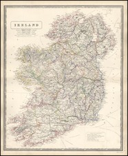 Europe and British Isles Map By Alexander Keith Johnston