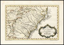 South and Southeast Map By Jacques Nicolas Bellin