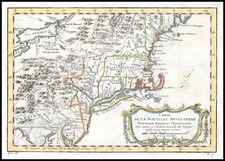 New England and Mid-Atlantic Map By Jacques Nicolas Bellin