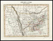 United States, Midwest and Plains Map By Aristide Michel Perrot