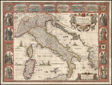 Europe, Balkans, Italy, Mediterranean and Balearic Islands Map By John Speed