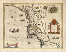 New England and Mid-Atlantic Map By Willem Janszoon Blaeu