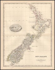 Australia & Oceania and New Zealand Map By Keith Johnston