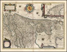 Europe and Netherlands Map By Willem Janszoon Blaeu