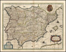 Europe, Spain and Balearic Islands Map By Willem Janszoon Blaeu