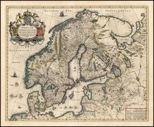 Europe and Scandinavia Map By Willem Janszoon Blaeu