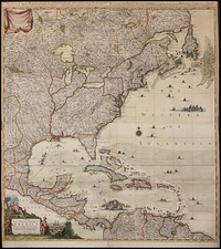 United States and North America Map By Covens & Mortier / Henry Popple