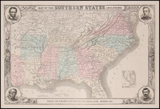 United States, South, Southeast and Texas Map By Harper