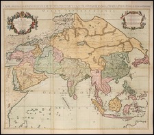 Asia, Asia, China, Southeast Asia and Middle East Map By Alexis-Hubert Jaillot