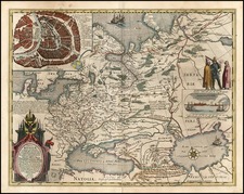 Europe, Poland, Russia, Baltic Countries, Asia, Central Asia & Caucasus and Russia in Asia Map By Willem Janszoon Blaeu