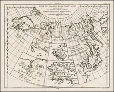 Alaska, Japan and Russia in Asia Map By Denis Diderot / Didier Robert de Vaugondy