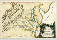 Mid-Atlantic and Southeast Map By Marquis de Chastellux