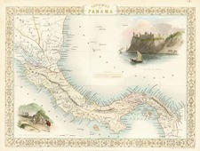 Central America Map By John Tallis