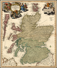 British Isles Map By Johann Baptist Homann