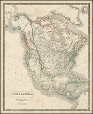 North America Map By W. & A.K. Johnston