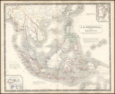 Asia, Southeast Asia and Philippines Map By W. & A.K. Johnston