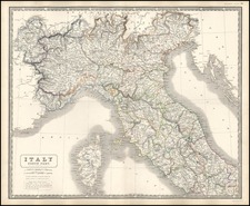 Europe, Italy and Balearic Islands Map By W. & A.K. Johnston