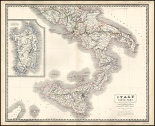 Europe, Italy and Balearic Islands Map By W. & A.K. Johnston