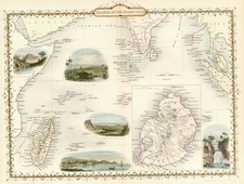 Asia, India and Southeast Asia Map By John Tallis