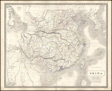 Asia and China Map By W. & A.K. Johnston