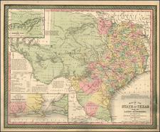 Texas and Southwest Map By Thomas, Cowperthwait & Co.