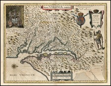 Mid-Atlantic and Southeast Map By Willem Janszoon Blaeu