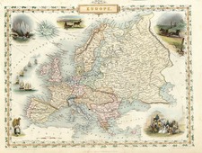 Europe and Europe Map By John Tallis