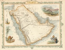 Asia and Middle East Map By John Tallis