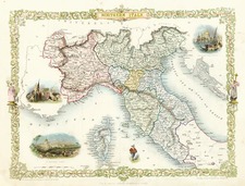 Europe, Italy, Mediterranean and Balearic Islands Map By John Tallis