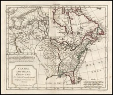 United States, Alaska and Canada Map By Charles Francois Delamarche