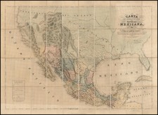 Texas, Plains, Southwest, Rocky Mountains, Mexico, Baja California and California Map By Pedro Garcia Conde