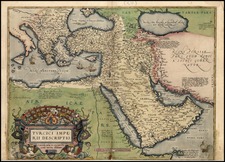 Europe, Turkey, Mediterranean, Asia, Middle East and Turkey & Asia Minor Map By Abraham Ortelius