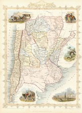 South America Map By John Tallis