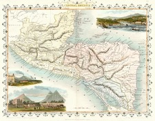 Central America Map By John Tallis