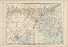 Mid-Atlantic and Southeast Map By George F. Cram