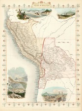 South America Map By John Tallis