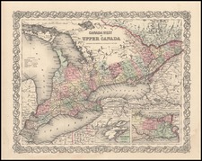 Midwest and Canada Map By Joseph Hutchins Colton